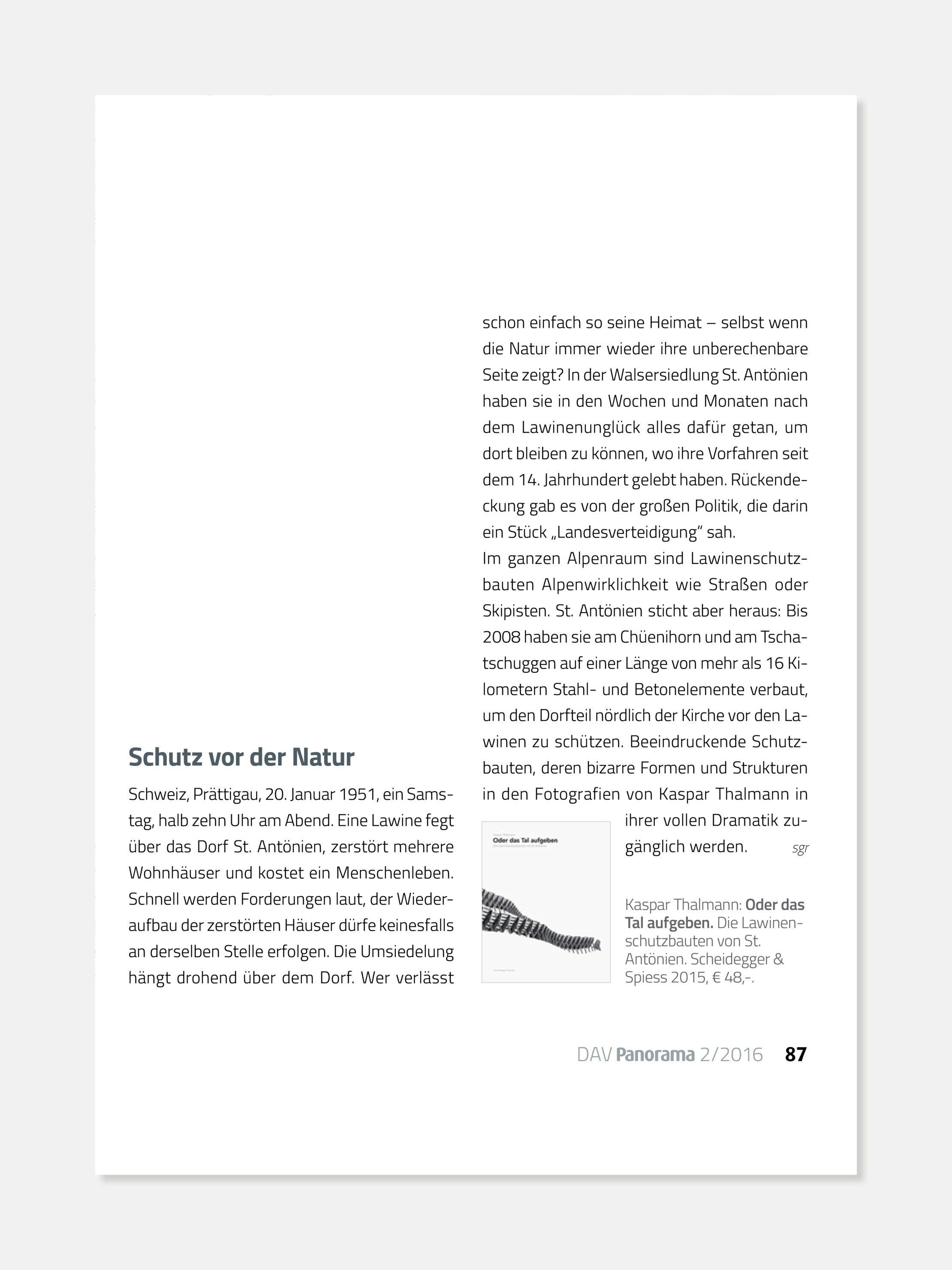 Oder das Tal aufgben