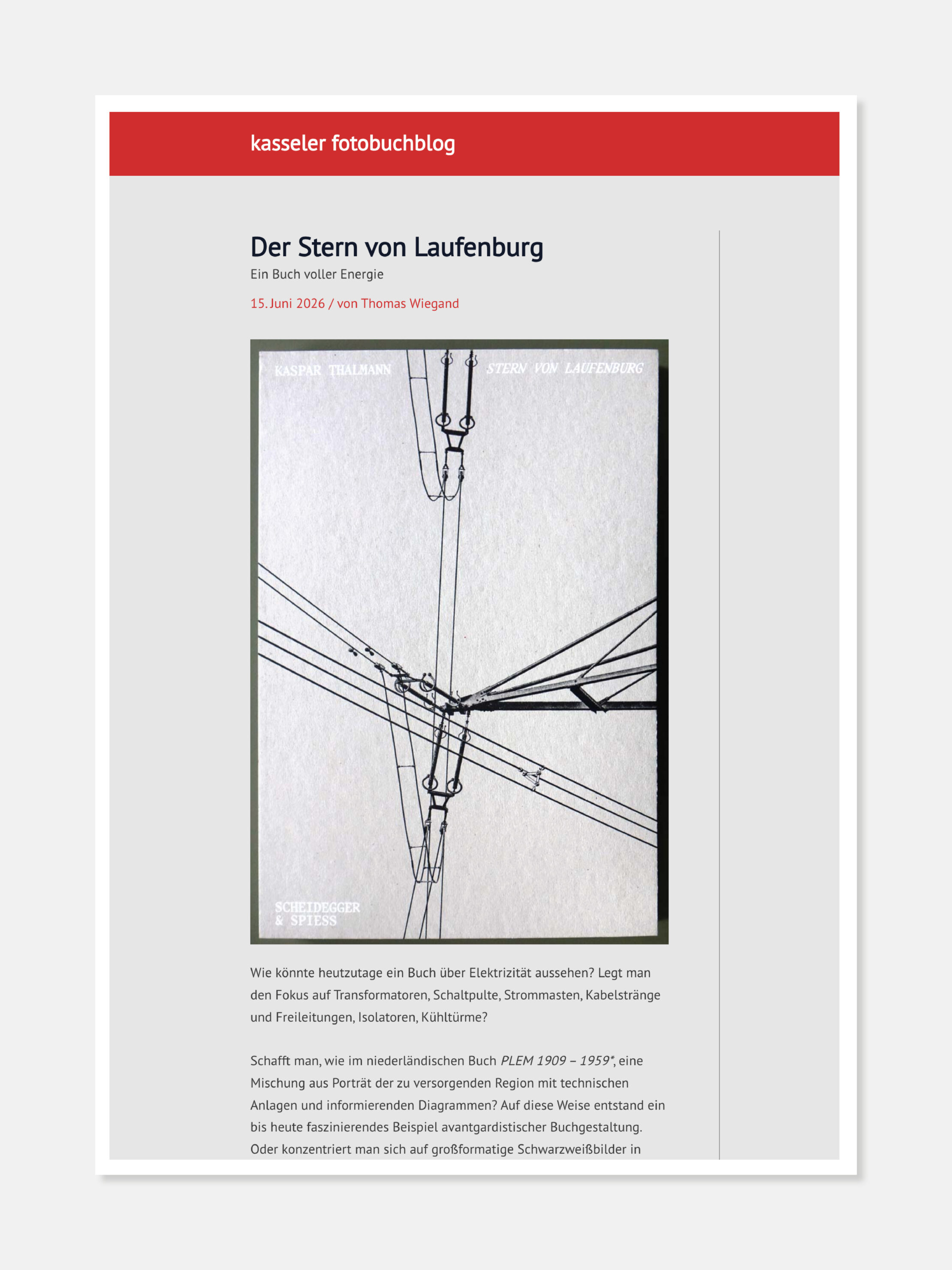 «Wie könnte heutzutage ein Buch über Elektrizität aussehen?»